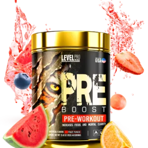 Pre Boost pre entreno premium con citrulina y beta alanina Level Pro
