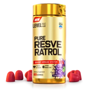 Pure Resveratrol gomitas premium con Resveratrol y Vitamina C Level Pro